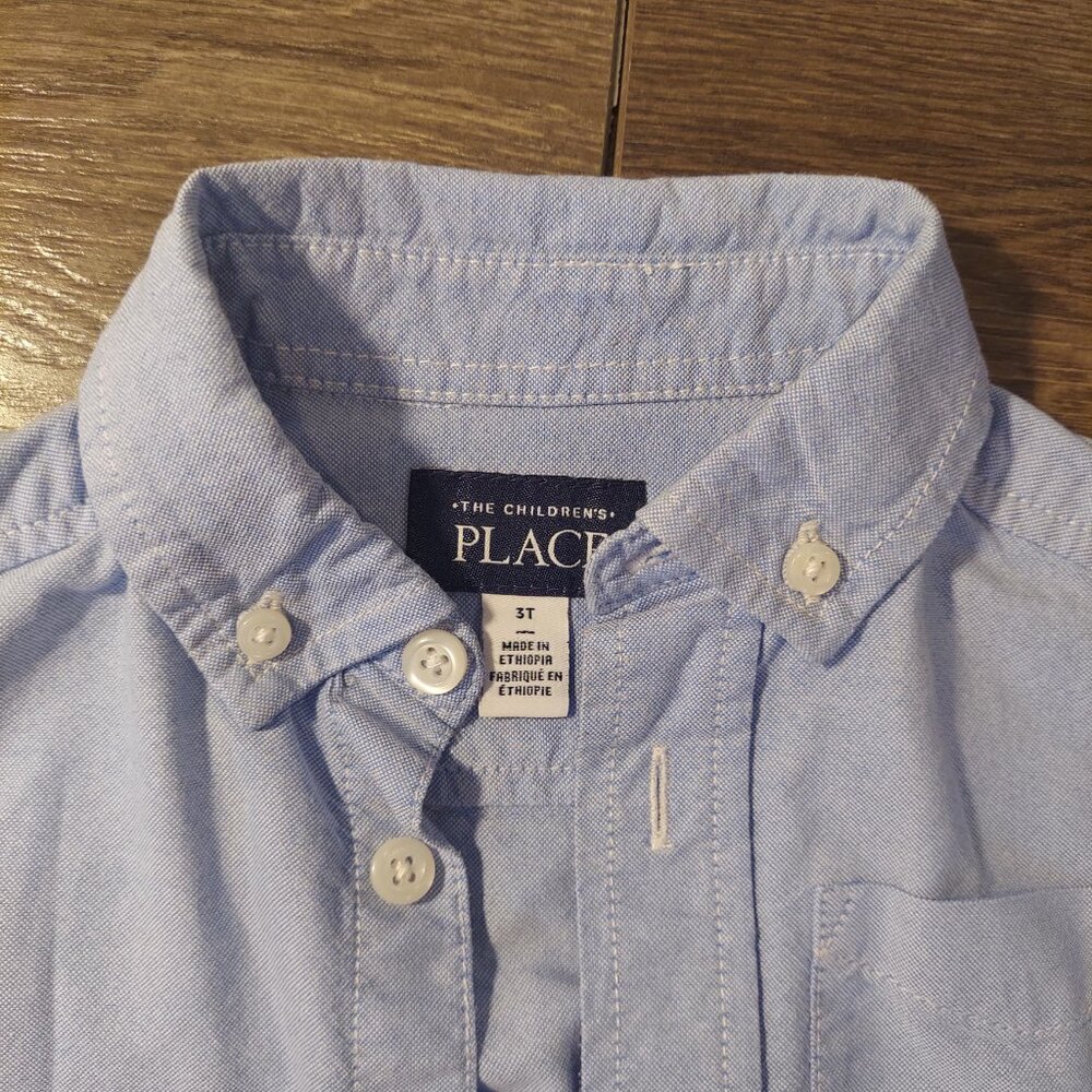 Bundle of 3 Toddler Boy Long and Short-sleeved Button Down Shirts Size 3T-4T - Picture 9 of 12
